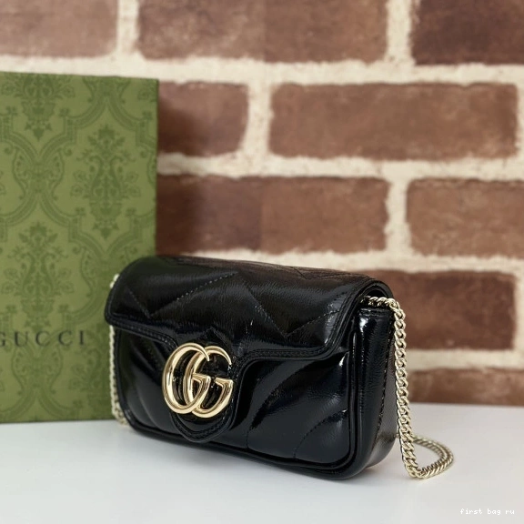 First bag ru belt GG bag-16.5*10*5cm Gucci Marmont 0715